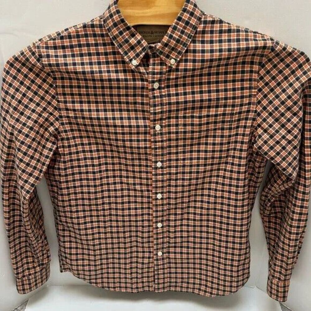 Denim & Supply Ralph Lauren Cotton Red & Blue‎ Plaid Button Down Shirt Medium